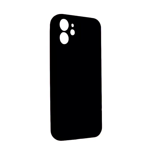 Capa de Silicone com Moldura de Câmera para Apple iPhone 12 Mini Preto